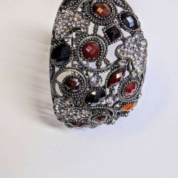 Big Rhinestone Boho Rhinestone Scrolled Bracelet - Picture 2 of 6